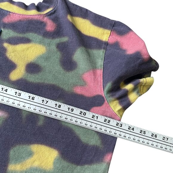 ME Melody Ehsani T-Shirt Women’s Large Camo Tie Dye Short Sleeve Boxy Fit Cotton - Picture 8 of 10